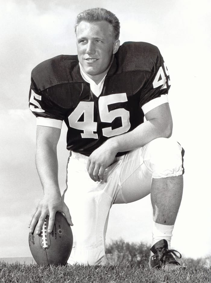 A posed photo of former Wisconsin Badger Carl Silvestri