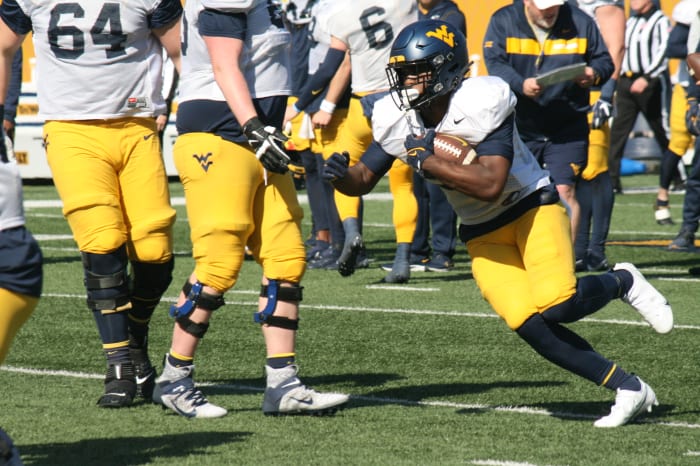 West Virginia running back Jaylen Anderson