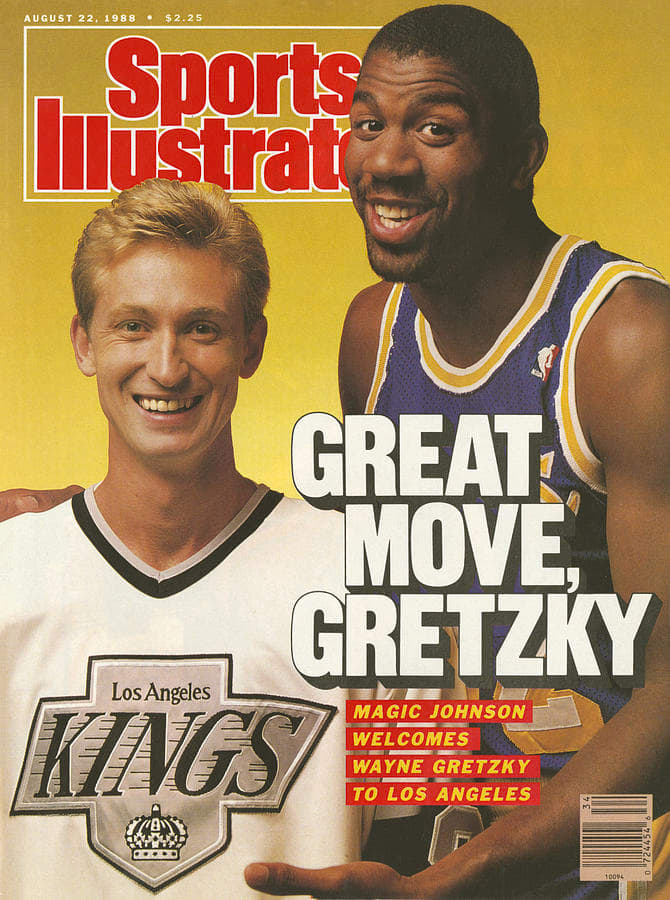 Portada de Sports Illustrated con Wayne Gretzky y Magic Johnson