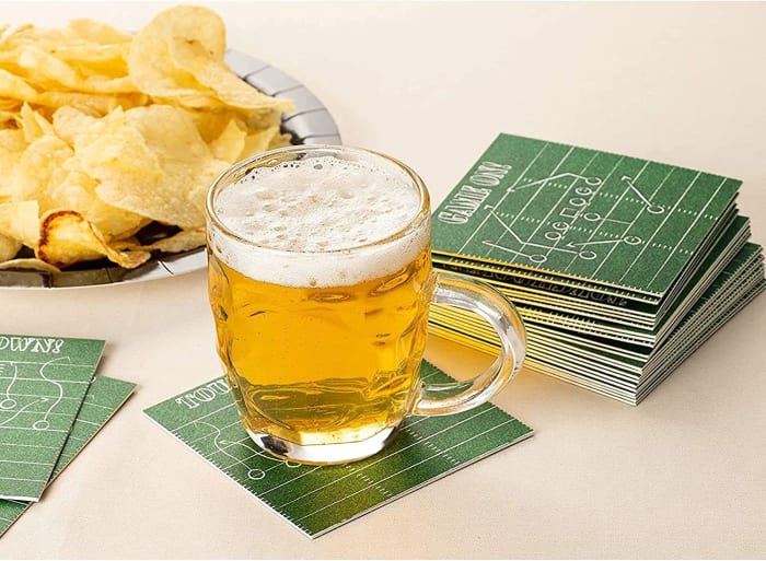 Juvale Football Field Disposable Coaster Set