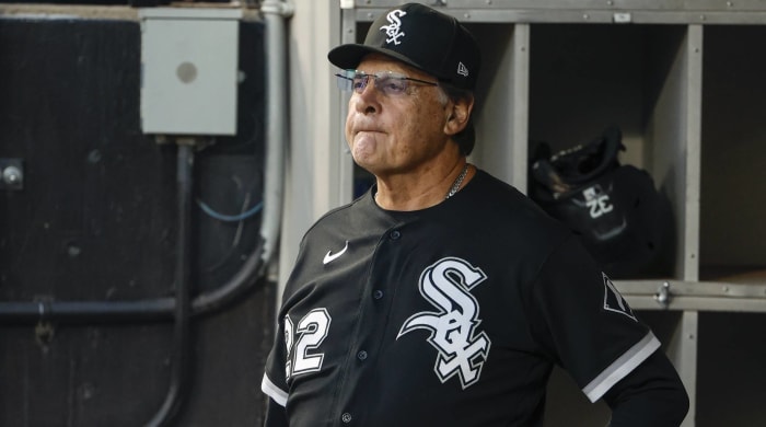 White Sox manager Tony La Russa looks on during Chicago's 7-2 loss at home vs.  Arizona.