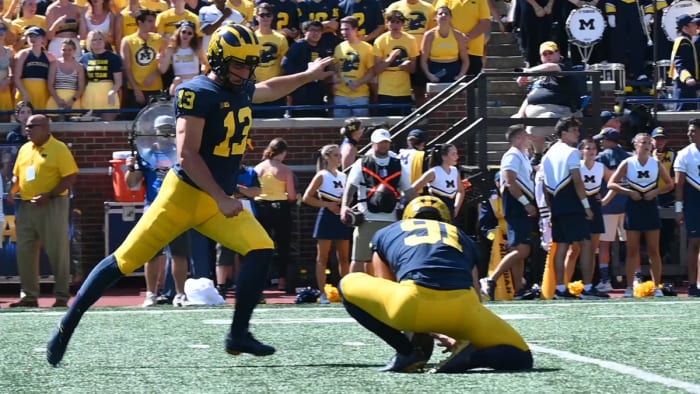 U-M Kicker Jake Moody Quietly Did Something Very Big On Saturday ...