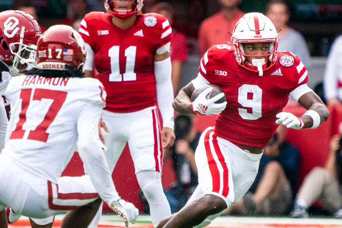 Ajay Allen 2022 Nebraska vs Oklahoma football USATSI_19062655