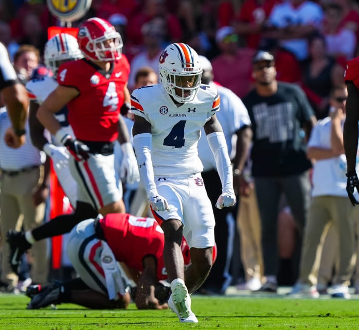 DJ James celebrates vs Georgia.