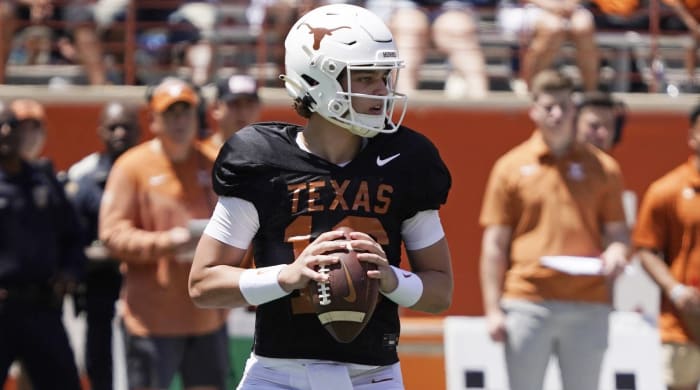 Texas’s Steve Sarkisian Explains Why Arch Manning Didn’t Play Vs. Rice ...