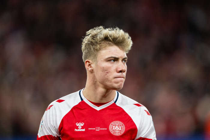 Watch Rasmus Hojlund Score Superb Goal For Denmark Vs San Marino 