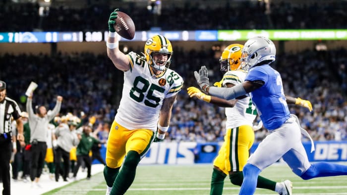 Packers TE Tucker Kraft Scores First Career Touchdown vs. Lions ...