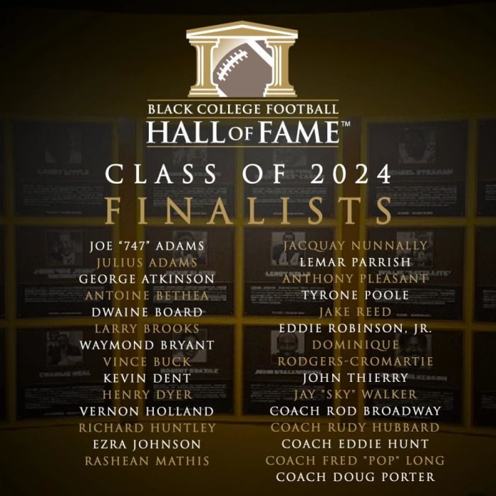 Black College Football Hall Of Fame's Class Of 2024 Finalists - HBCU ...