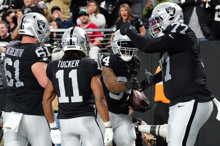 Las Vegas Raiders stay alive by demoralizing Los Angeles Chargers, 63 ...