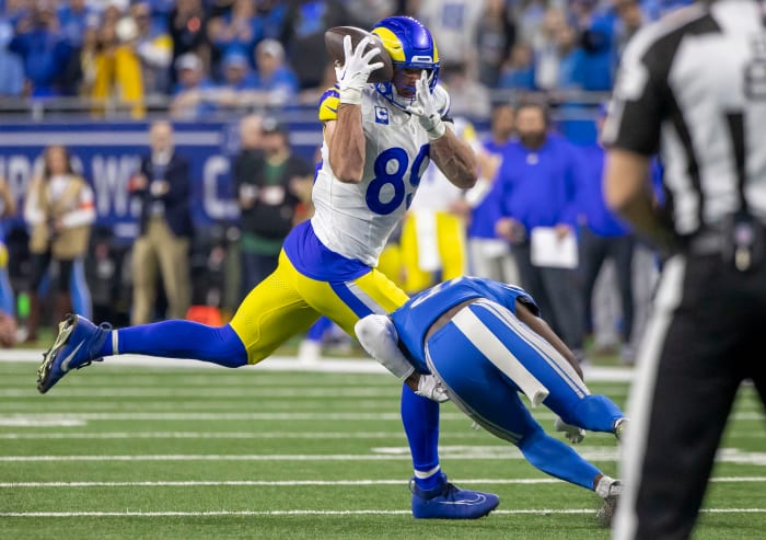 Los Angeles Tight End Tyler Higbee Knee Injury Detroit Lions Stand By Tackling Approach Citing