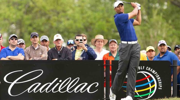 Tiger Woods is pictured at the 2011 World Golf Championships-Cadillac Championship.