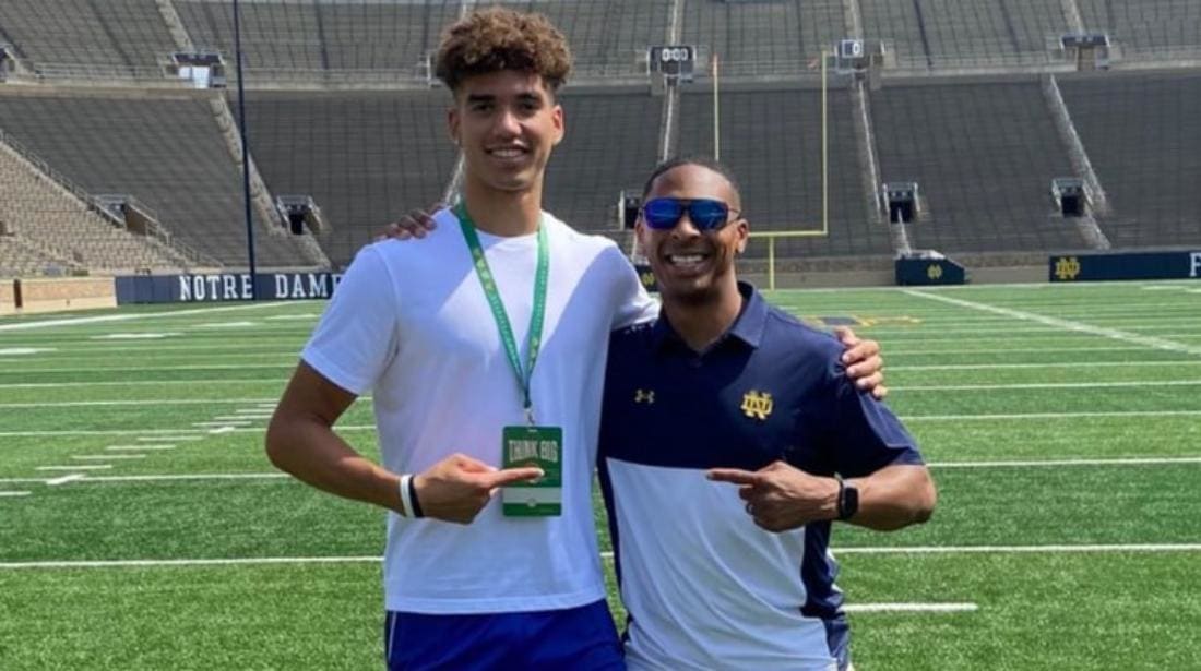 2025 Wide Receiver recruit Derek Meadows impressed with Notre Dame