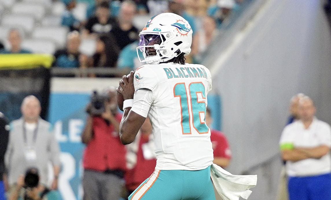 Dolphins re-sign James Blackman, former A-State QB will play in preseason  finale