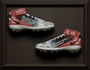 Custom cleats supporting the Women's Sports Foundation will be worn by a Tampa Bay Buccaneers player for the first time.