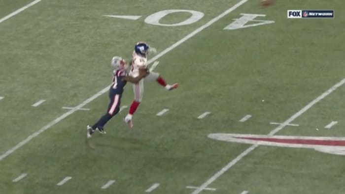 Patriots vs. Giants Jonathan Jones not called for pass interference