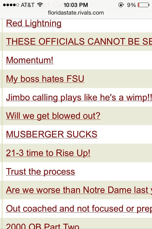 A Florida State Message Board Had a Meltdown While the Seminoles Were