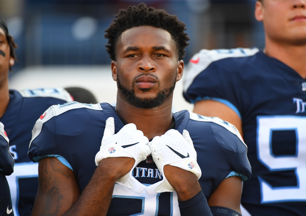 Tennessee Titans safety Kevin Byard (31) works against the