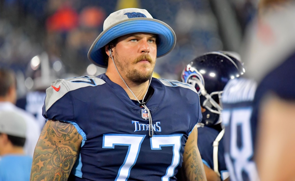 Titans' Taylor Lewan still loses it but has found his game