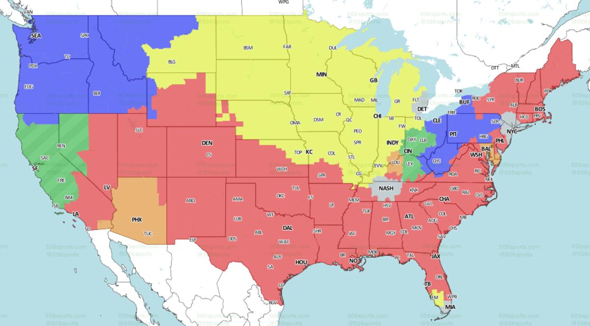 NFL Coverage Map Week 4: TV Schedule for FOX, CBS Broadcasts