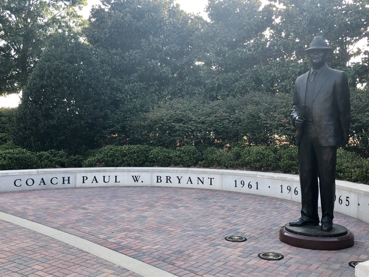 Paul W. "Bear" Bryant statue on the Alabama Walk of Champions