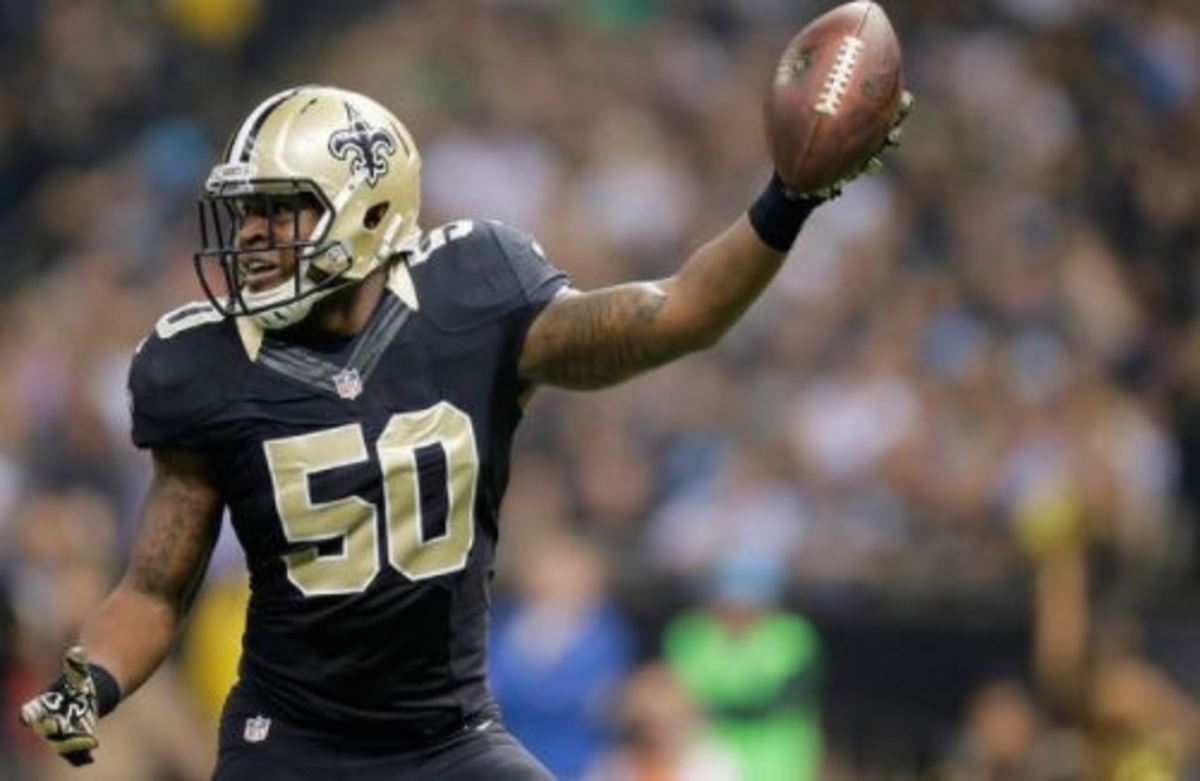 New Orleans Saints linebacker Stephone Anthony (50) runs through drills  during NFL football practice in Metairie, La., Tuesday, June 13, 2017. (AP  Photo/Gerald Herbert Stock Photo - Alamy