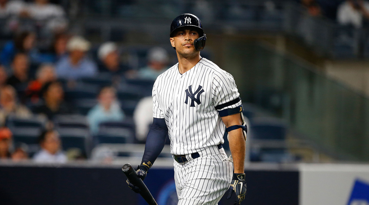 Giancarlo Stanton injury update Out of ALCS Game 3 starting lineup