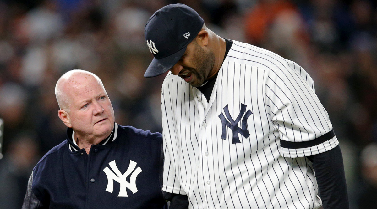 CC Sabathia ends career with injury in Yankees loss to Astros in