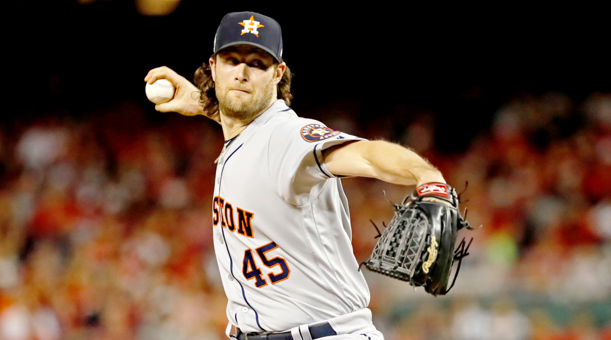 Gerrit Cole pitches for Houston Astros in World Series Game 5