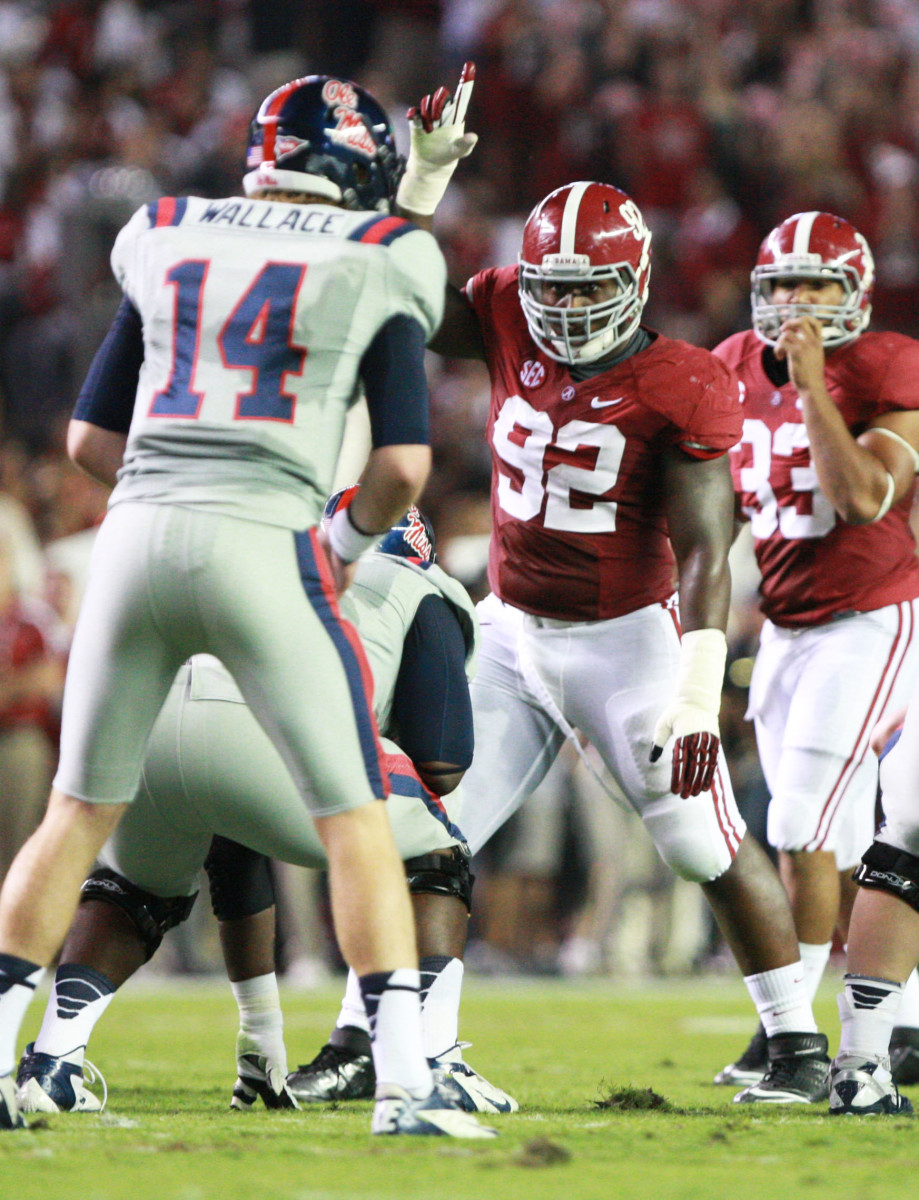 Alabama defensive lineman Damion Square against Ole Miss