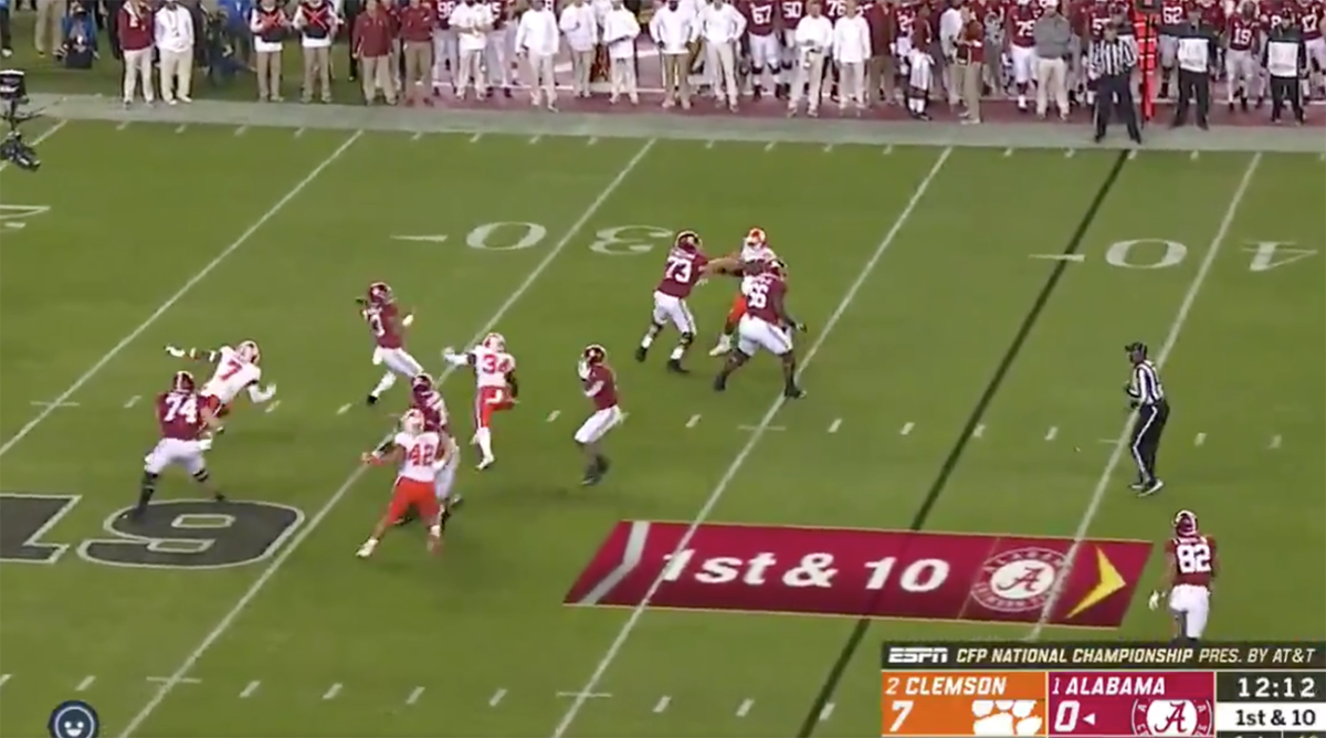 Alabama Football - With his 2nd quarter TD, @_jeudy4 is tied with