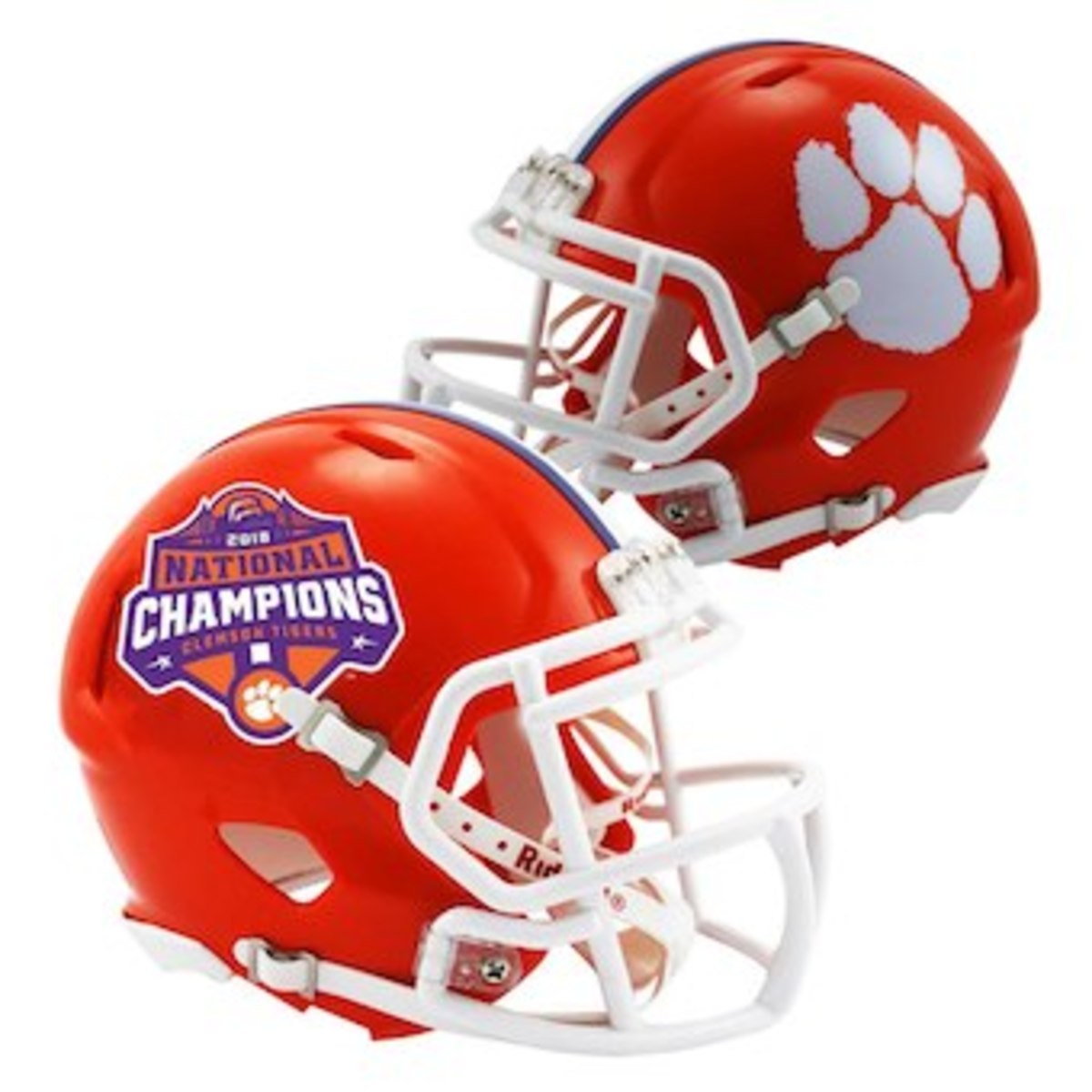 Trevor Lawrence Clemson Tigers Autographed Riddell College Football  Playoffs 2018 National Champions Logo Speed Mini Helmet