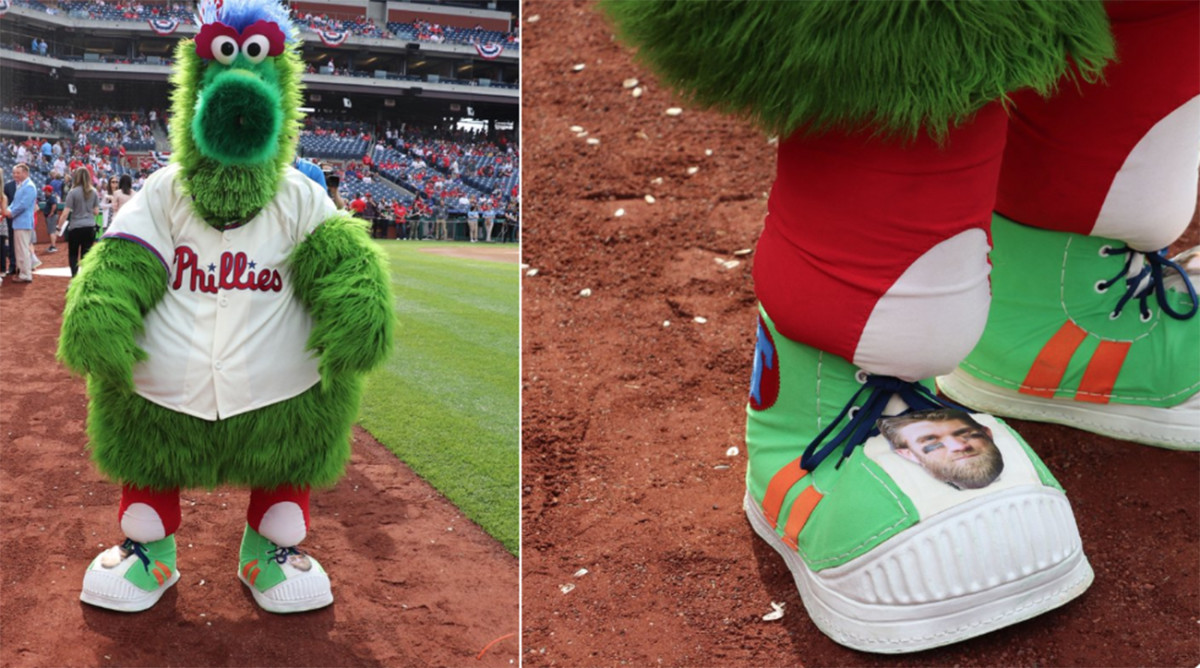 ESPN - Bryce Harper got the Philly Phanatic a familiar looking pair of  cleats for his birthday 🔥