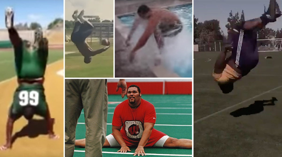 Nfl Drafts Viral Videos Backflips Pool Jumps Sports