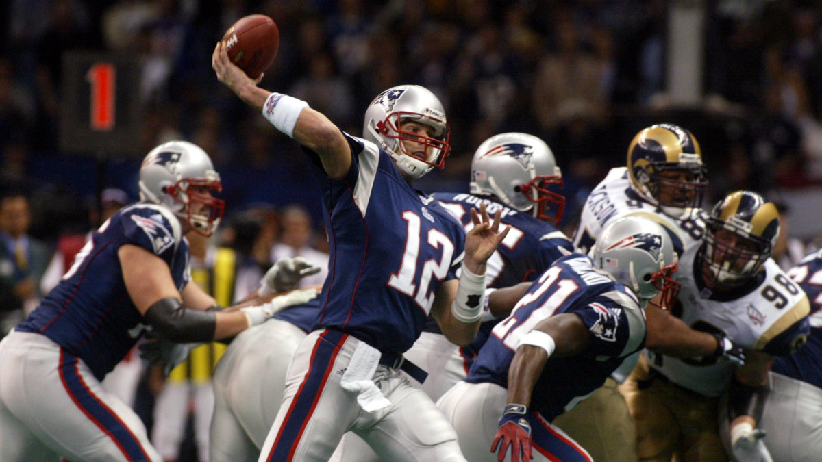 The Patriots' latest Super Bowl challenger is the Rams, in a 2002 Super Bowl  rematch