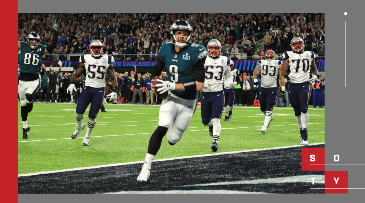 Nick Foles Philadelphia Eagles Super Bowl LII Champions Autographed 16″ x  20″ Philly Special Touchdown Catch Photograph with “SB LII MVP” Inscription