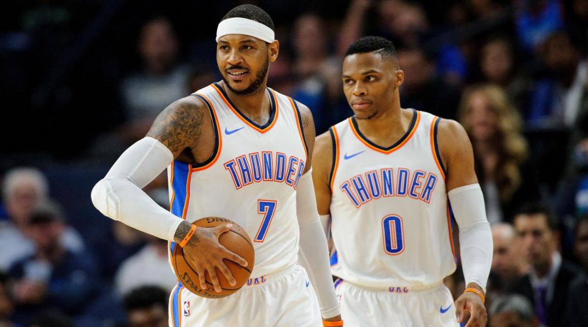 Carmelo Anthony: Players are 'cool' with Westbrook's rebounding ...