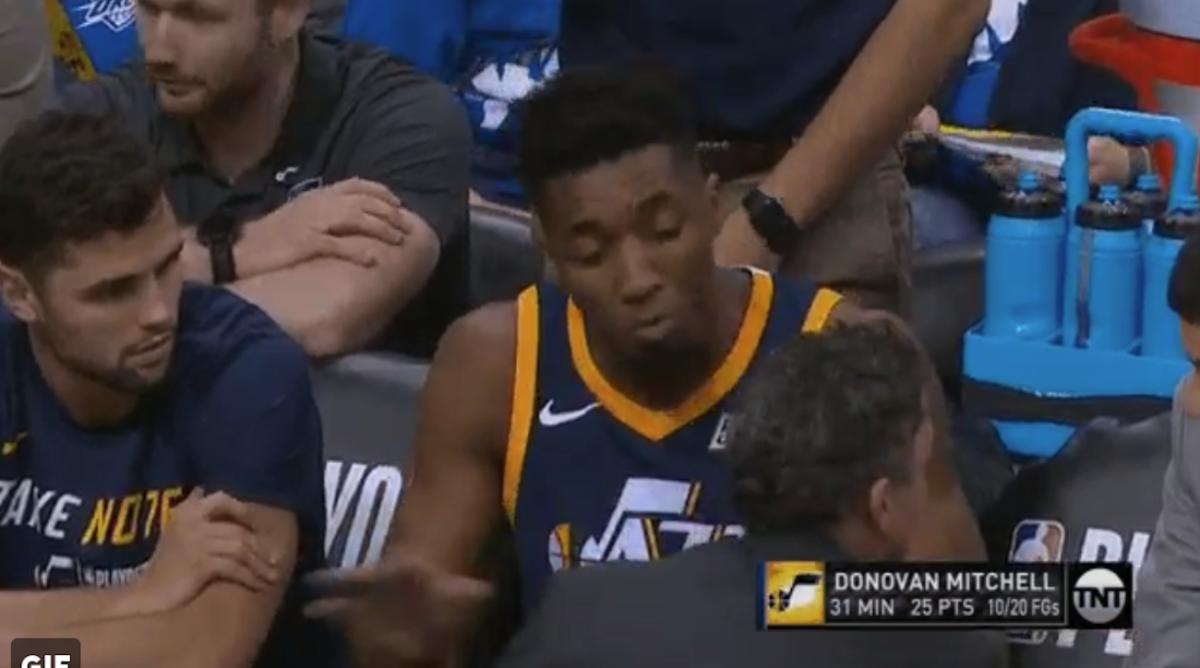 Watch: Donovan Mitchell refuses to leave game after injury ...