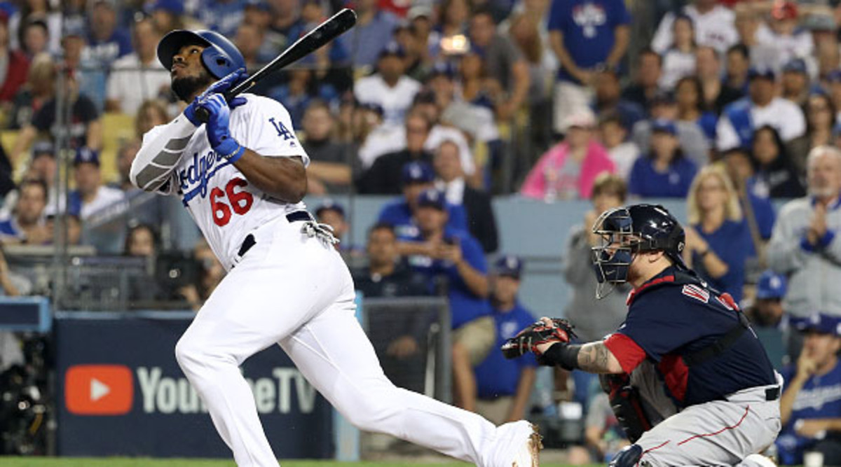 Dodgers OF Yasiel Puig smacks game-tying single vs. Red Sox - Sports ...