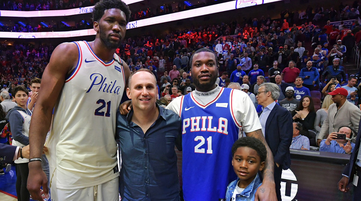 Rapper Meek Mill took a helicopter to 76ers' Game 5 vs. Heat