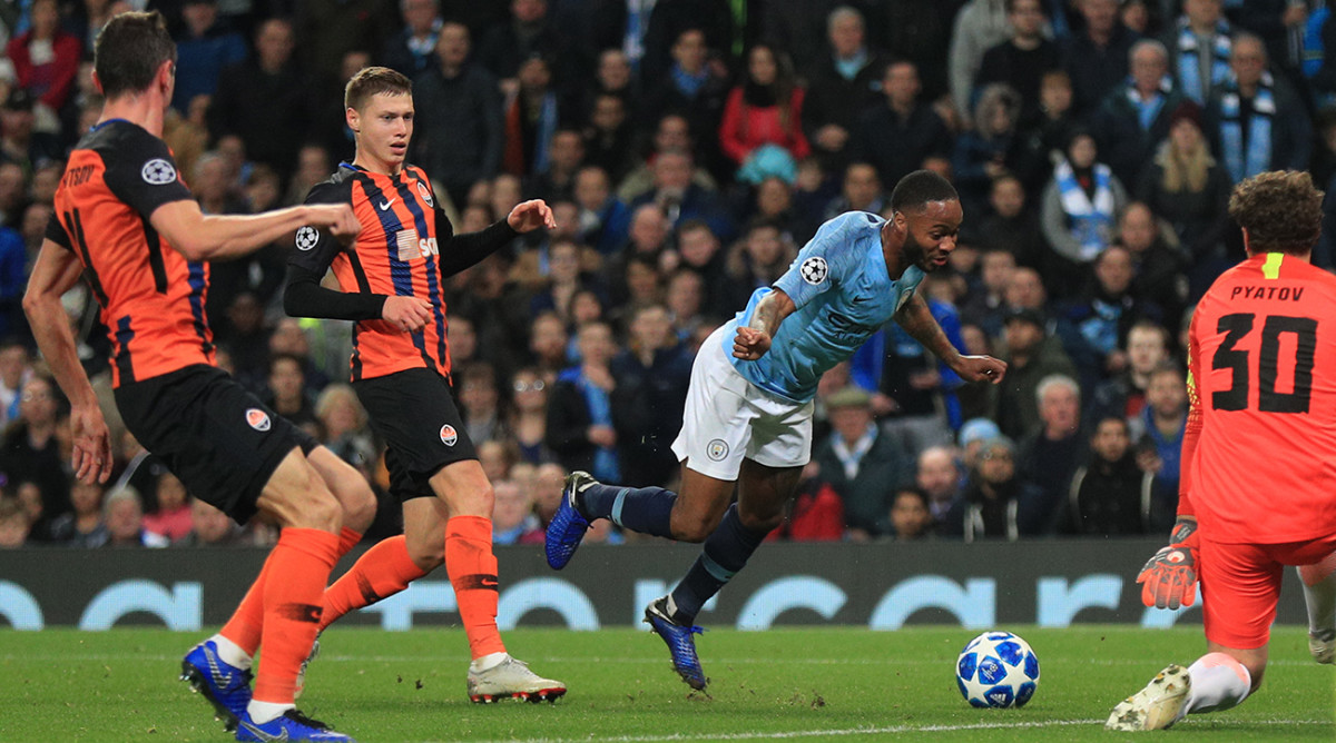 Raheem Sterling trips himself, given ridiculous penalty (video ...