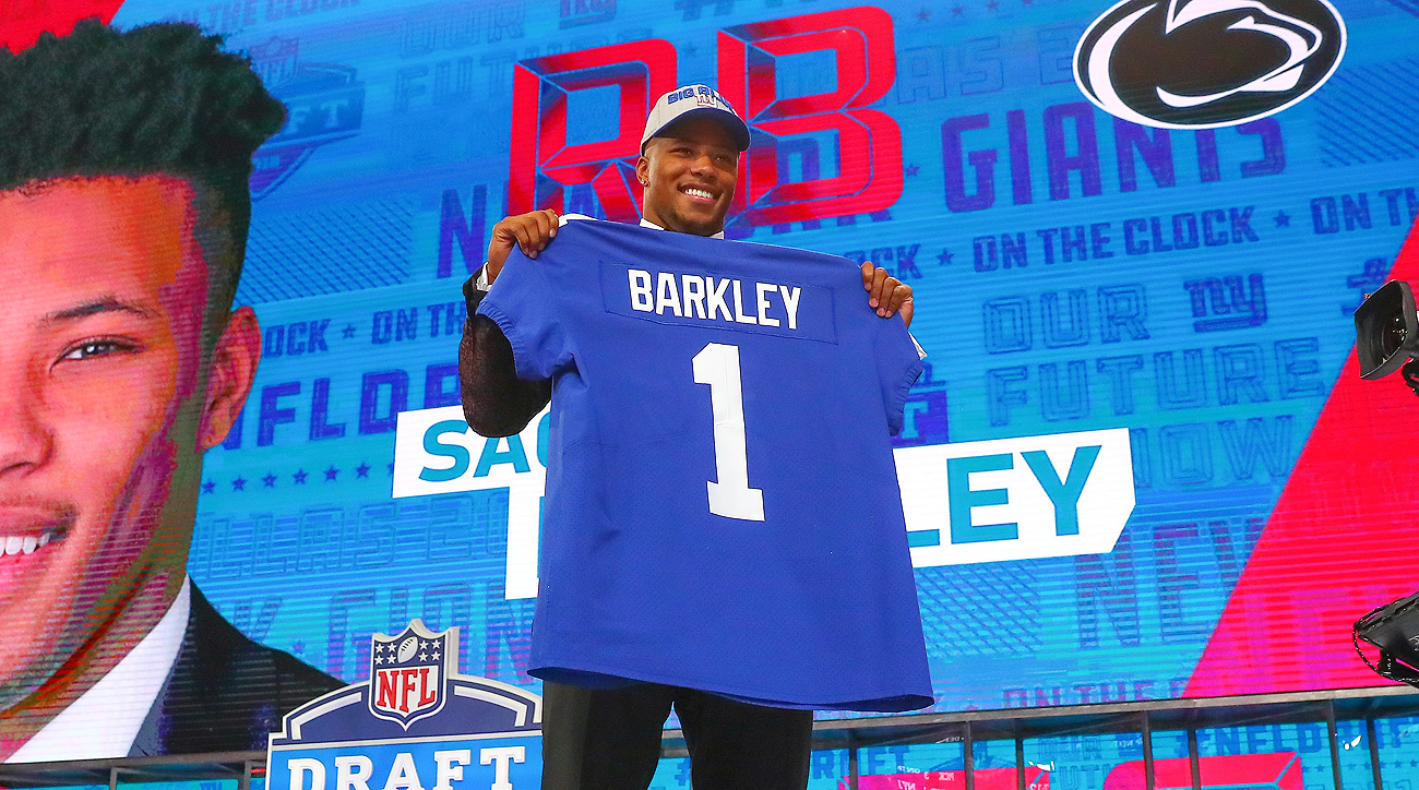 Giants' Saquon Barkley tops Draft Wire's list of 2018 fantasy rookies