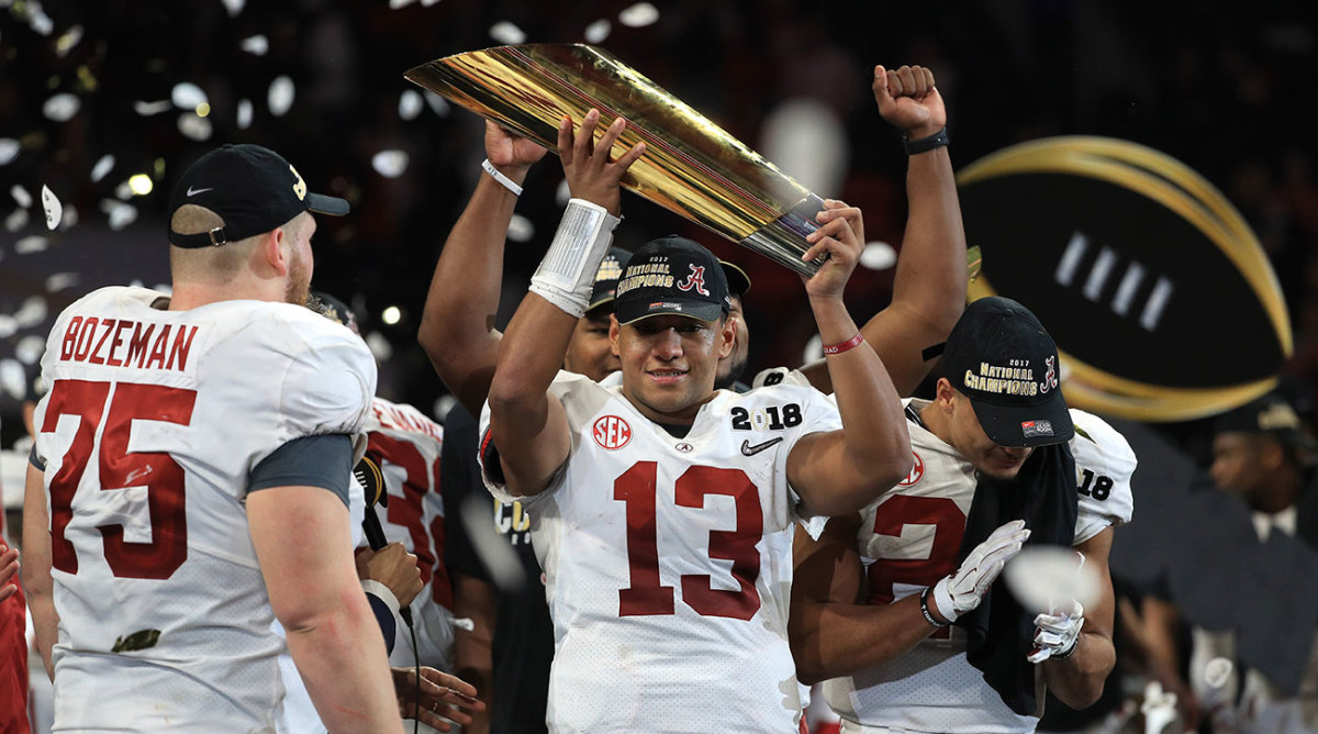 Alabama's national championship trophy shattered