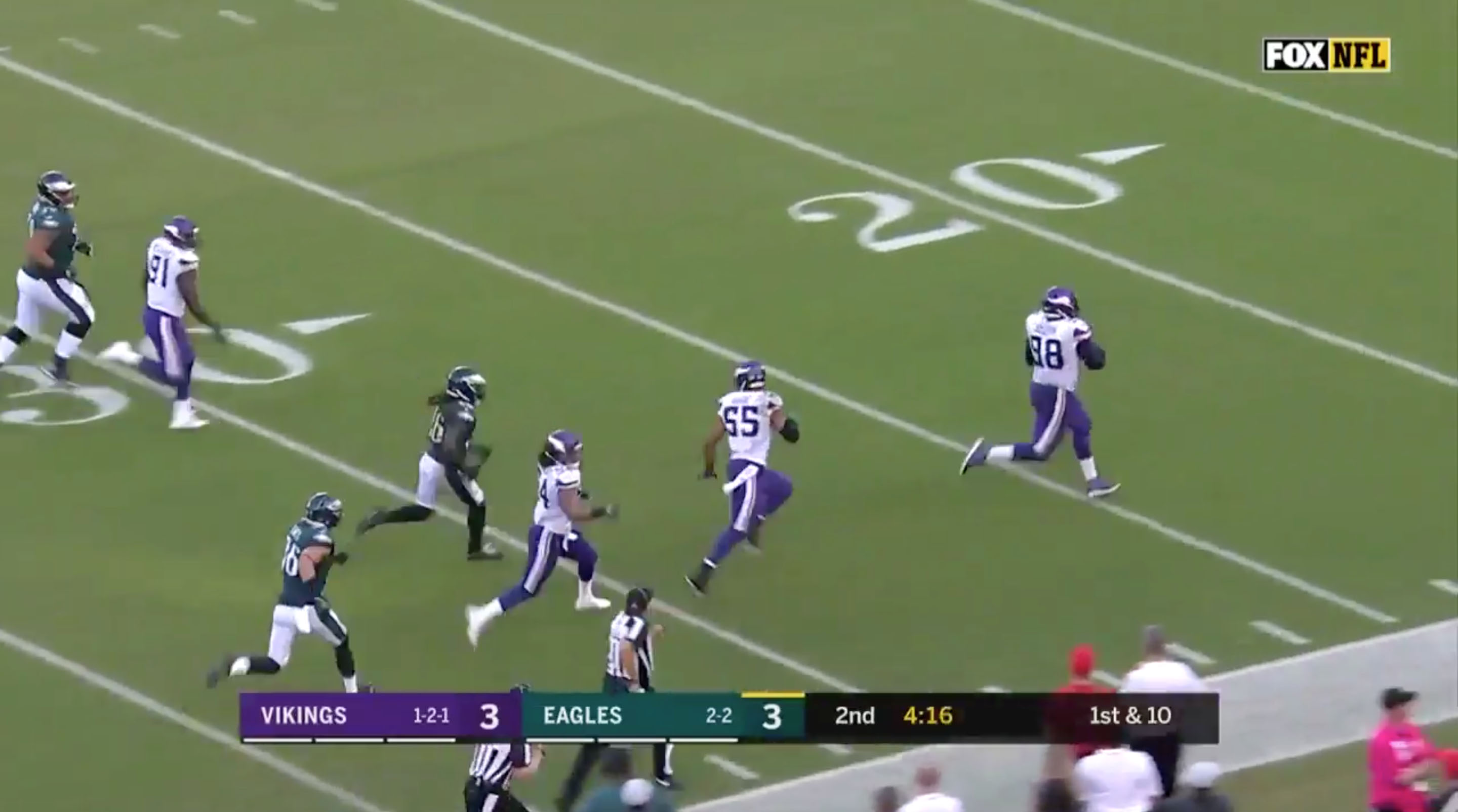 Linval Joseph Trucks Unsuspecting NFL Sound Guy Running Onto Field - The  Spun: What's Trending In The Sports World Today