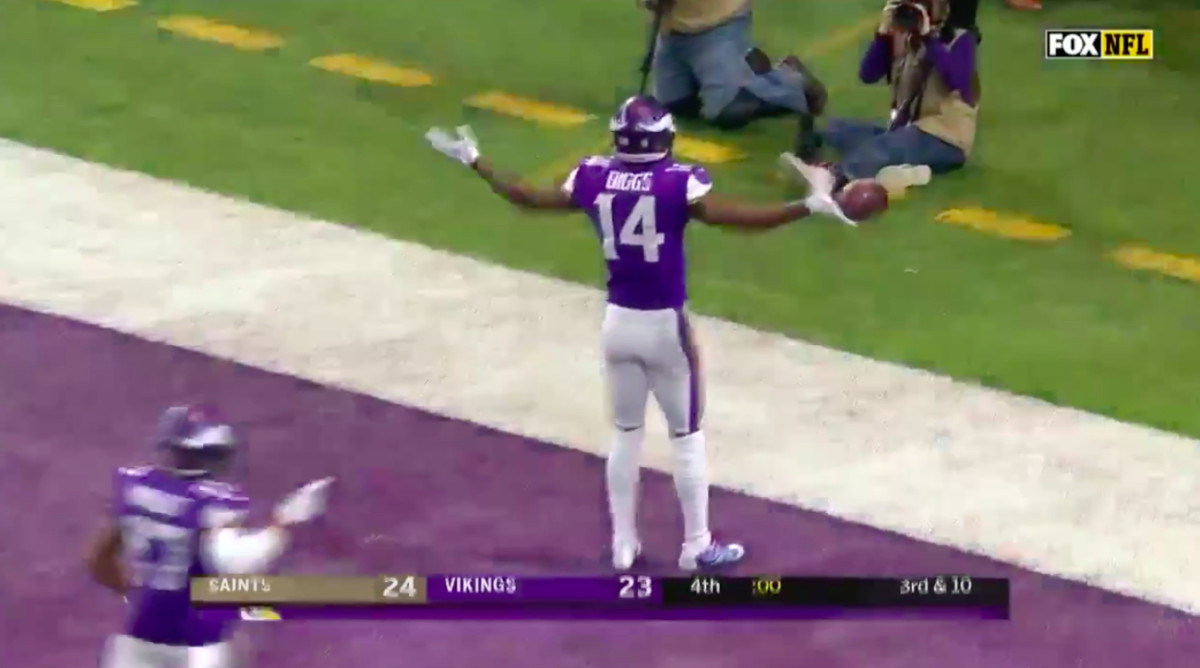 Stunner: Wild Stefon Diggs TD on last play gives Vikings win over Saints