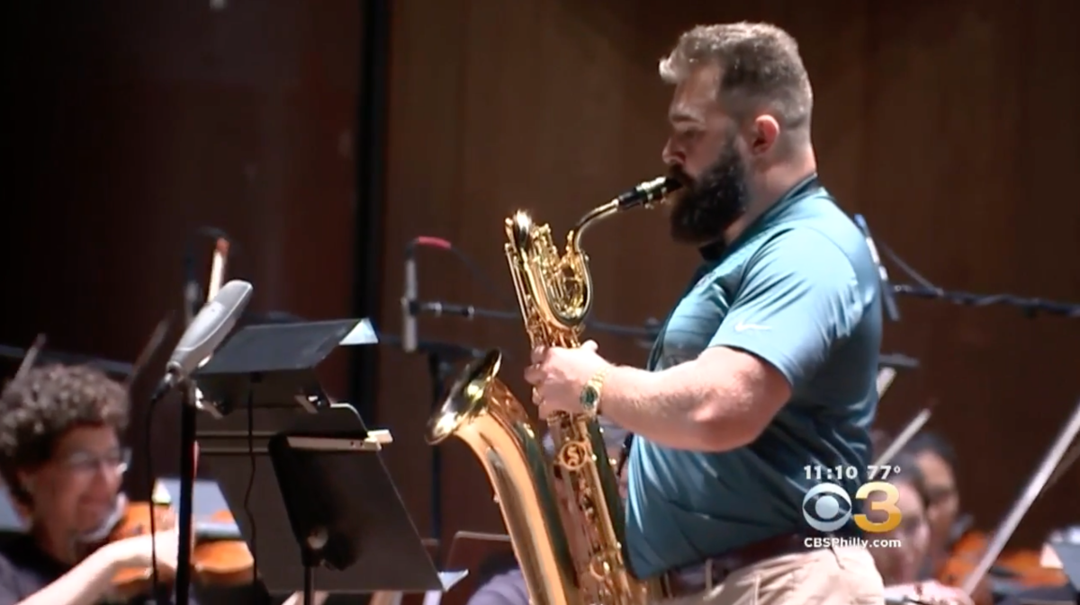Jason Kelce plays saxophone with Philadelphia Orchestra (video