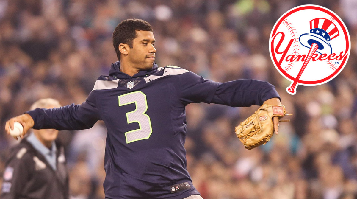 Russell Wilson strikes out in spring debut with Yankees
