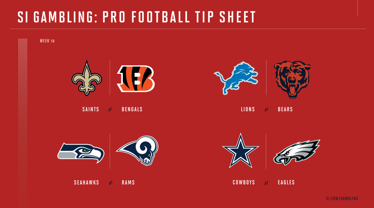 Week 10 NFL Betting Cheat Sheet - NBC Sports