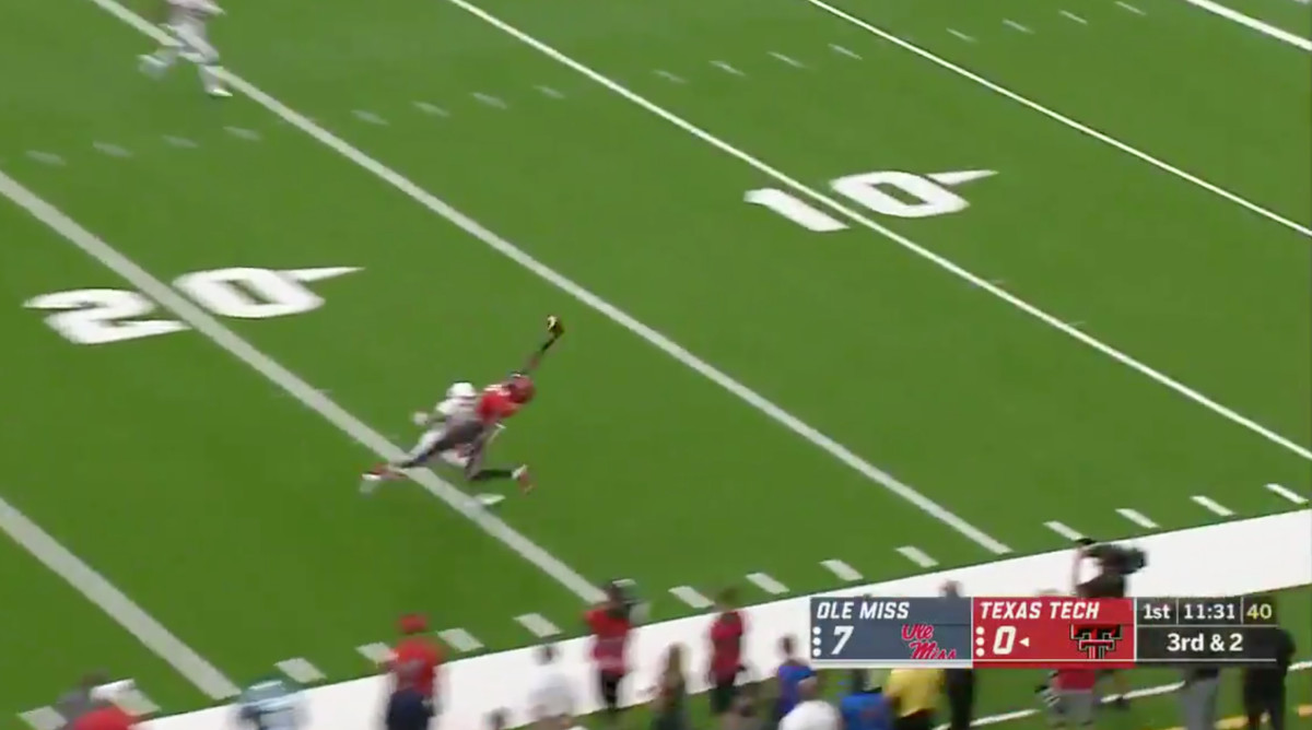 WATCH: Did Texas Tech receiver T.J. Vasher just make the catch of the year  already?