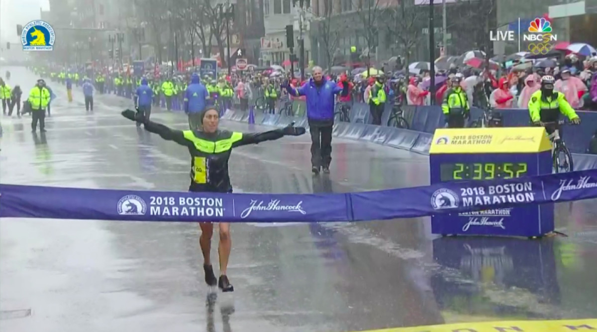 Des Linden wins Boston Marathon 2018 U.S. women's drought over