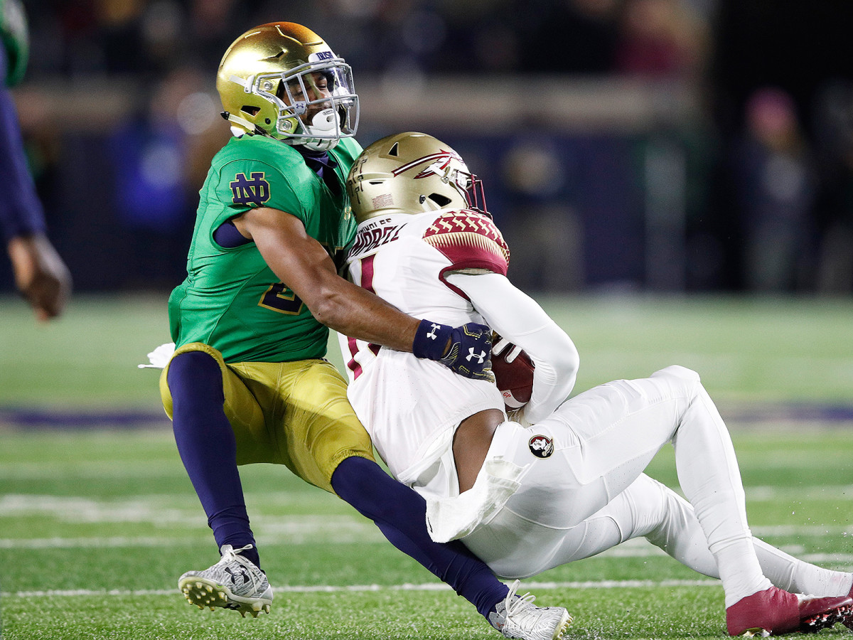 Notre Dame cornerback Julian Love.